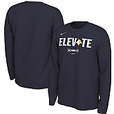 Denver Nuggets Nike 2019 NBA Playoffs Bound Team Mantra Dri FIT Long Sleeve T-Shirt Navy,baseball caps,new era cap wholesale,wholesale hats